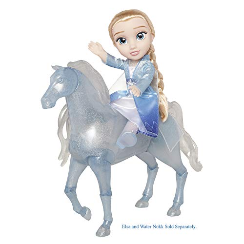 Disney Frozen 2: Caballo esperitual Grande (38 cm) de Elsa; Nokk acuatico Que se Ilumina y con Efectos de Sonidos