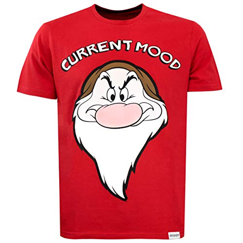 Disney Pijama para Hombre Gruñón Grumpy Rojo Size Large
