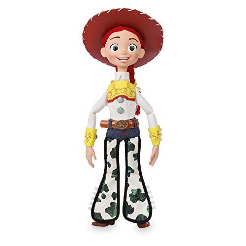 Disney Store: Jessie, Figura de acción de Toy Story con Voz e interactiva, 35 cm, más de 10 Sonidos y Frases en inglés, interactúa con Otras Figuras y Juguetes, Sombrero extraíble, Mayores de 3 años