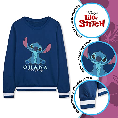 Disney Sudadera Mujer de Stitch 100% Algodón (L)