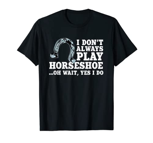 Divertido Herradura Pitching Cita Equine Hoof Camiseta