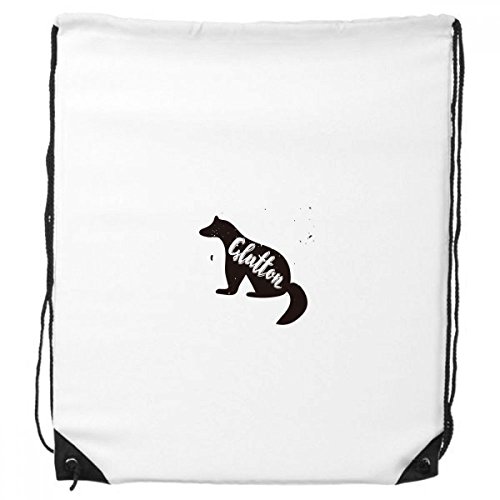 DIYthinker Glotón Blanco y Blanco Animal del morral del Lazo Compras Deportes Bolsas de Regalo