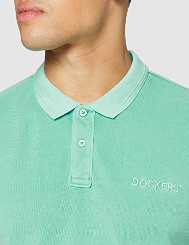 Dockers Garment Dyed Polo, Polo Hombre, Aqua Pool, XL