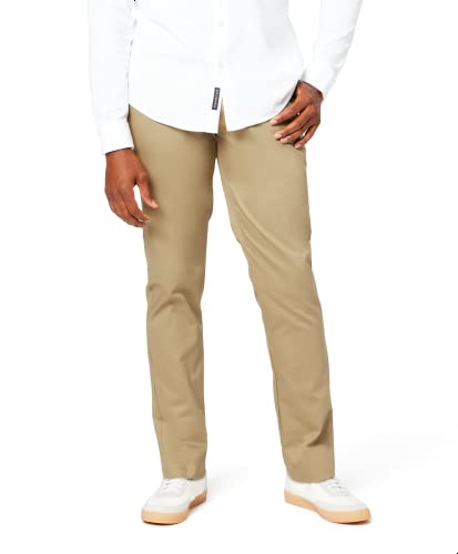 Dockers Men's Athletic Fit Signature Khaki Lux Cotton Stretch Pants, New British, 38W x 30L