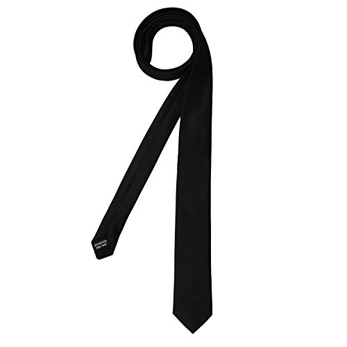 DonDon Corbata estrecha 5 cm de color negro - hecho a mano