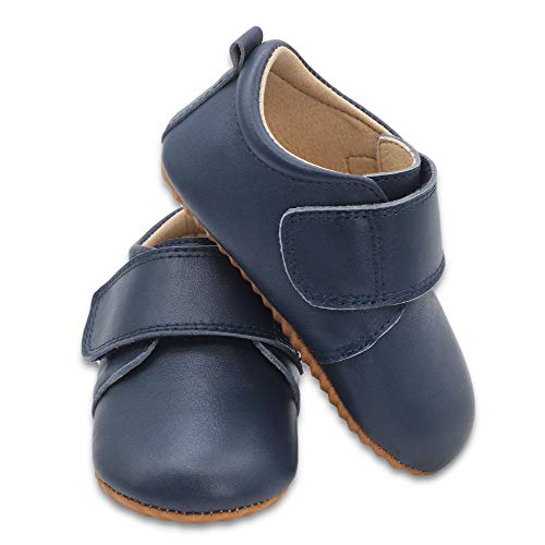 Dotty Fish Lujosos Zapatos clásicos de niño de diseño inglés para Ocasiones Especiales. Azul Marino. 21