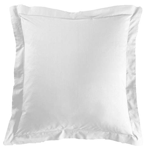 Douceur d'Intérieur - 1640684, Funda De Almohada, 63 X 63 Cm, Lit Uni, Liso 57 Hilos, Blanco