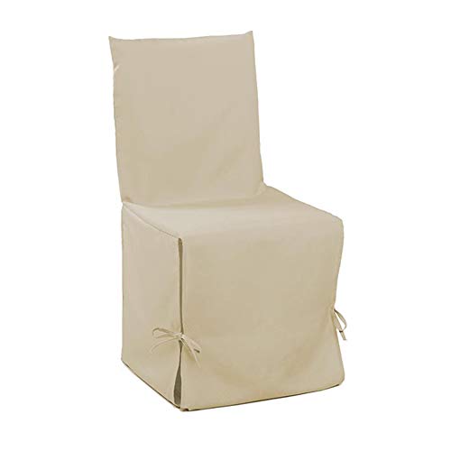 Douceur D'Intérieur Essentiel 1604797 - Funda De Silla, Poliéster Liso, color beige, 50 x 50 x 100 cm