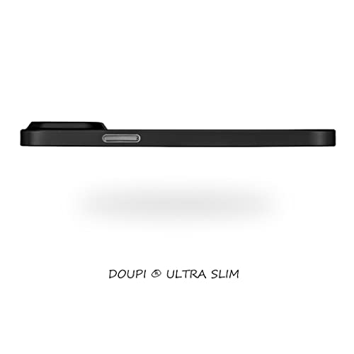 doupi UltraSlim Funda iPhone 13 Pro MAX (6,7 Pulgada) Carbon Fiber Look Fibra de Carbono Óptica, Finamente Estera Ligero Estuche Protección, Negro