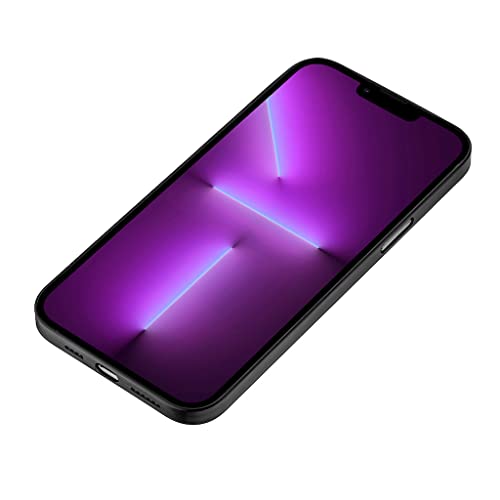 doupi UltraSlim Funda iPhone 13 Pro MAX (6,7 Pulgada) Carbon Fiber Look Fibra de Carbono Óptica, Finamente Estera Ligero Estuche Protección, Negro