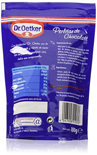 Dr. Oetker - Perlitas De Chocolate, 100 g