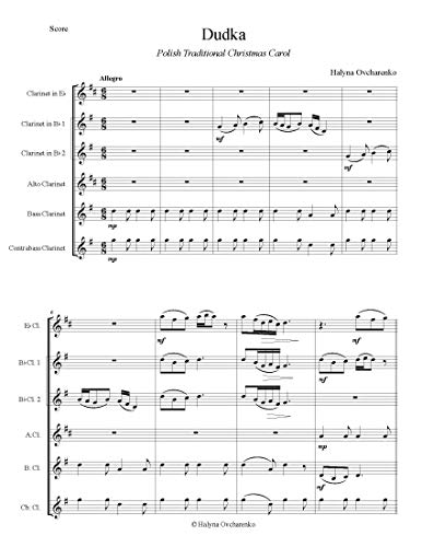 Dudka. Traditional Christmas Charol for Clarinet Choir: A Pipe. Polish Traditional (English Edition)