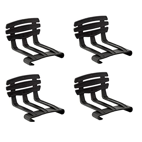 DUÉRMETE ONLINE - Pack de 4 Arquillos Laterales de PVC Sujeta Colchón, Recomendado para Camas Articuladas, Negro, Universal