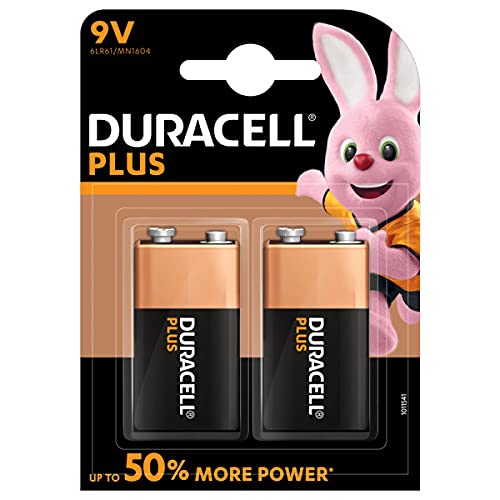Duracell - Plus 9V Pilas, paquete de 2