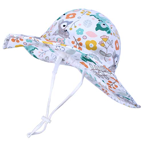 Durio Sombrero de sol para bebé, niña, niño, protección solar UPF 50, sombrero de pescador con ala ancha Sikahirsch 6-12 meses