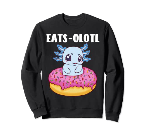 Eats-Olotl - El Donut Comiendo Axolotl para Hombres Niños Niños Sudadera