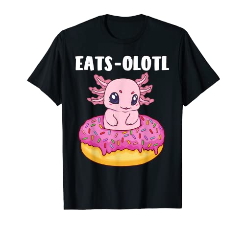 Eats-Olotl - El Donut Comiendo Axolotl para Mujeres Niños Niñas Camiseta
