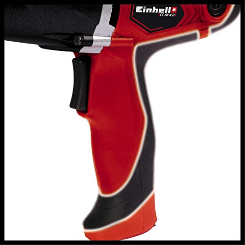 Einhell 2048304 CC-IW 450 - Atornillador de impacto eléctrico (450 W, 300 Nm, interruptor basculante derecha/izquierda, incluye llaves de vaso de 17, 19, 21 y 22 mm)