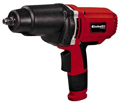 Einhell 4259950 CC-IW 950 Llave de impacto (950W, 2,300 rpm, 450 Nm, agarre suave, interruptor basculante para rotación derecha / izquierda, incl. 4 enchufes y estuche de transporte)