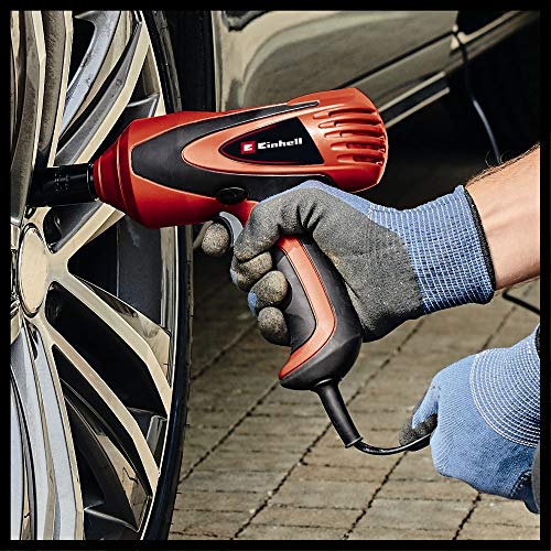 Einhell Llave de impacto para automóviles CC-HS 12/1 (12 V para el encendedor de cigarrillos, 350 Nm, incl. dos insertos de llave de vaso con cada vez 17/19 o 21/23 mm, maleta de plástico)
