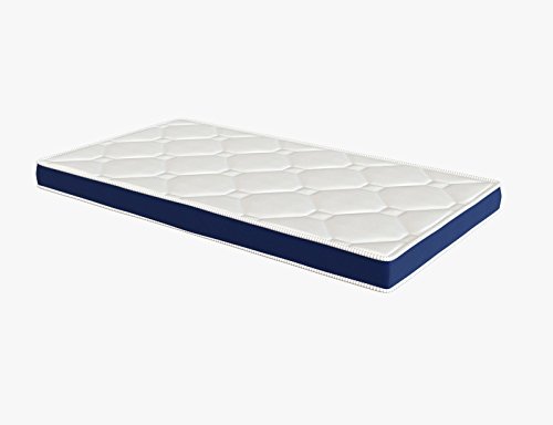 El Almacen del Colchon - Colchón espumación, Modelo Ten - Todas Las Medidas, Blanco y Azul (80 x 180 cm)