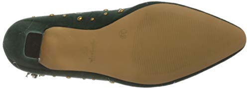 El Caballo Alanís, Zapato de tacón Mujer, Verde, 39 EU