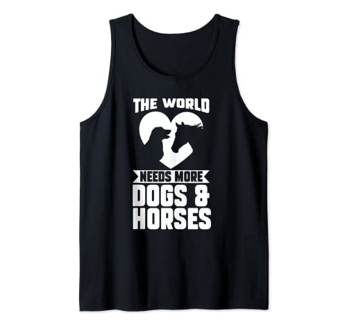 El mundo necesita más perros y caballos perro y caballo Camiseta sin Mangas