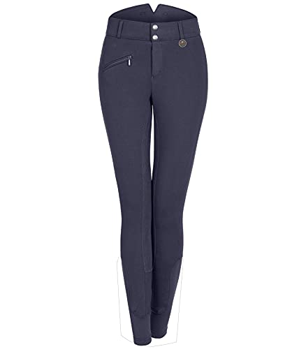 ELT Pantalones de equitación Fun Sport de cintura alta para mujer, talla: 36, color: 55, azul noche