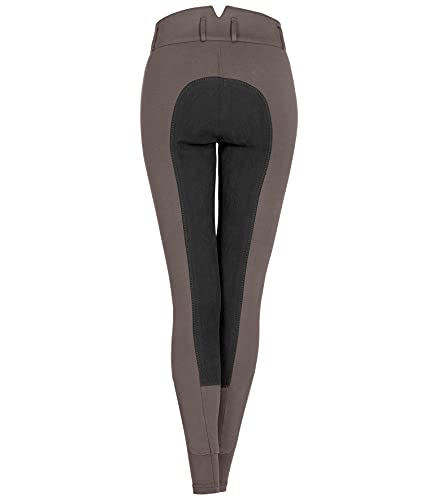 ELT Pantalones de equitación Fun Sport de cintura alta para mujer, talla: 40, color: 89 pardo