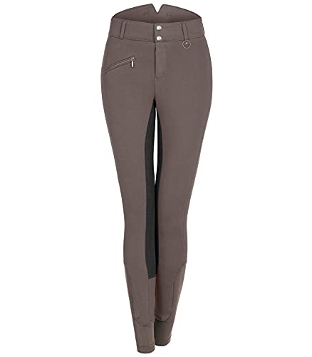 ELT Pantalones de equitación Fun Sport de cintura alta para mujer, talla: 40, color: 89 pardo