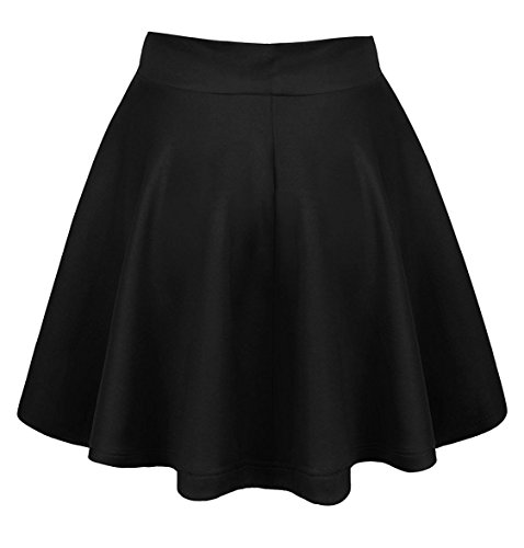 Emma & Giovanni - Minifalda básica - Mujer (S / M, Negro) (Etiqueta del fabricante M)
