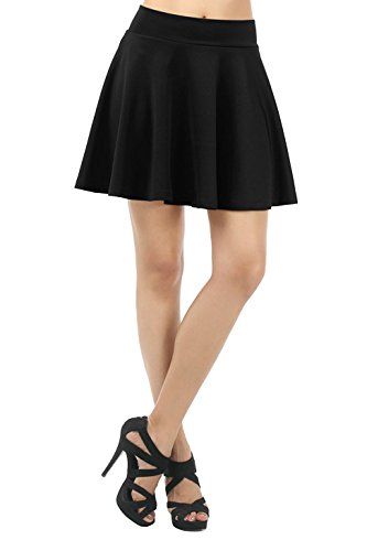 Emma & Giovanni - Minifalda básica - Mujer (S / M, Negro) (Etiqueta del fabricante M)