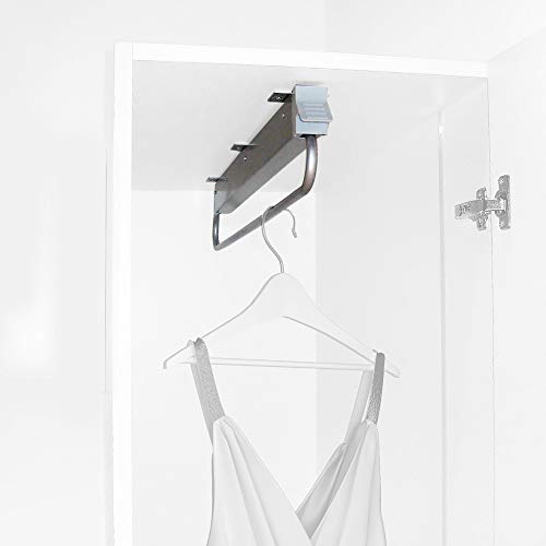 Emuca - Perchero colgador extraíble para armario o vestidor, percha extensible de largo 800 mm