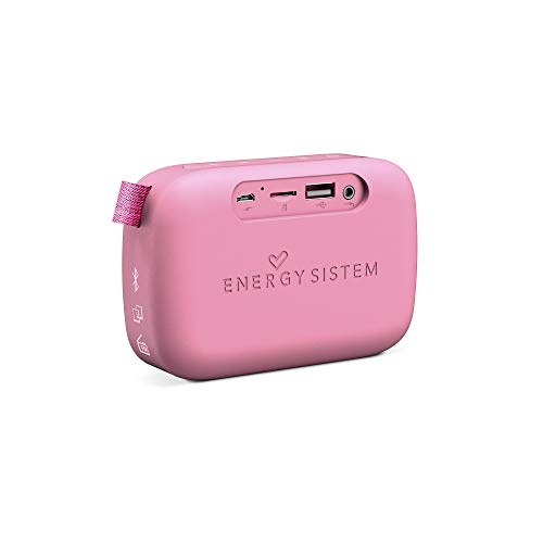 Energy Fabric Box 1+ Pocket Grape - Altavoz portátil (TWS, Bluetooth v5.0, 3W, USB&microSD MP3, FM Radio, Audio-In), Color Morado