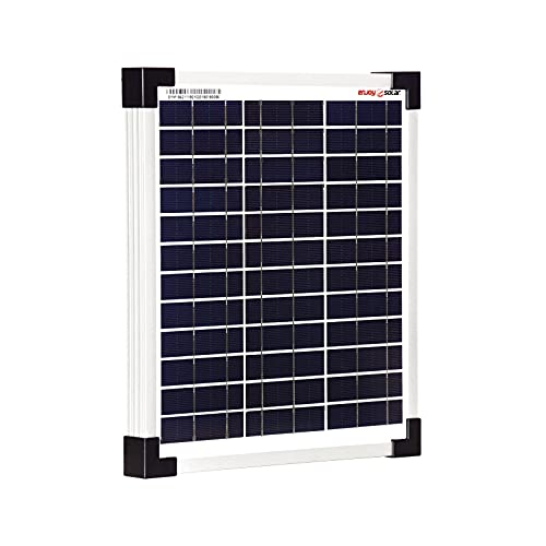 enjoy solar® Poly 10W 12V panel solar policristalino célula solar ideal para casas móviles, cobertizos de jardín, barcos