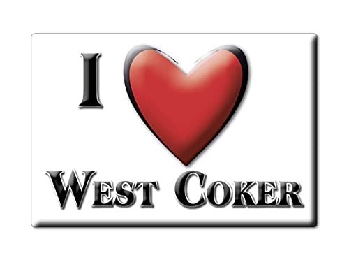 Enjoymagnets West Coker (Eng) Souvenir IMANES DE Nevera Inglaterra England IMAN Fridge Magnet Corazon I Love