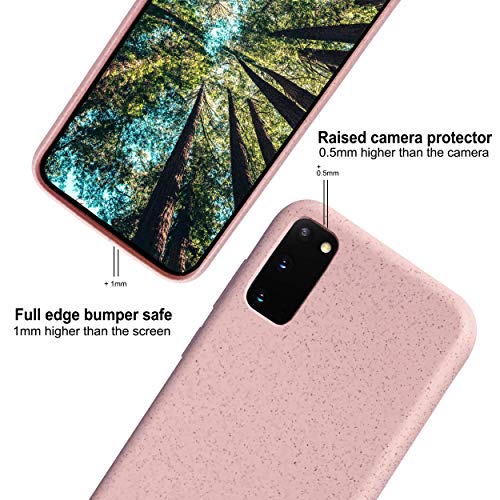 eplanita Eco Funda para Samsung S20 Plus, Biodegradable Fibra de la Planta y TPU Suave, Cubierta de Protección contra Caídas, Ecológico y Residuo Cero (Samsung Galaxy S20 Plus, Rosa)