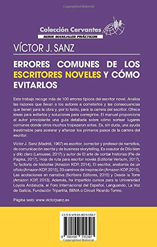 Errores comunes de los escritores noveles y cómo evitarlos: 1 (Cervantes)