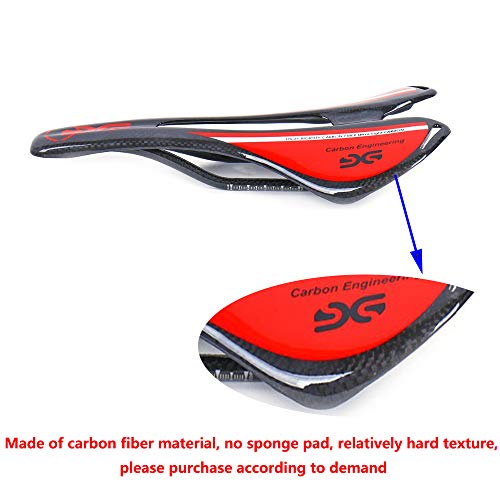 ESEN SP Bicicleta Superlight Full Carbon Fiber MTB/Bicicleta de Carretera Sillín Hueco 3k Mate/Brillante (Brillante, Rojo)