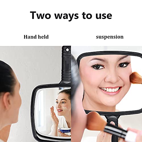 Espejo de mano con mango para peluquería, uso profesional