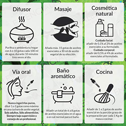 Essenciales - Aceite Esencial de Baya de Enebro, 100% Puro, 10 ml | Aceite Esencial Juniperus Communis