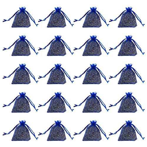 Estuche deshumidificador, 20 bolsas de lavanda seca en pequeñas bolsas de organza color lila – Boda de flores reales, decoración del hogar, productos de Pascua grandes ventas, Mujer, azul, L