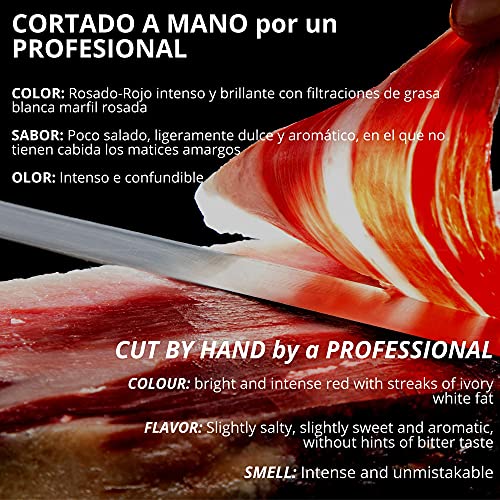 Estuche Paleta de Jamon Iberico de Bellota 100% DOP Jabugo Summun - Sobres Loncheados 100 gr Jamon de Jabugo Pata Negra Cortado a mano y Envasados al Vacio - Regalos Ibericos Gourmet - 1 kg