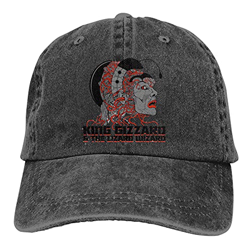 ETNNTOPEL King Gizzard and Lizard Wizard Gorra ajustable Snapback Casquettes Unisex Plain Baseball Cowboy Hat Negro