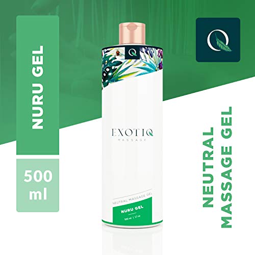 Exotiq Nuru Gel de Masaje (500ml - 17oz) - con una Consistencia Suavey Gruesa Única para un Masaje Relajante - Perfecto para Masajes Cuerpo a Cuerpo: Suave, Fácil de Lavar, Estándar (EX-NM-04-500)