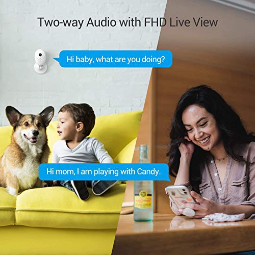 EZVIZ Wi-Fi Cámara de Vigilancia 1080p Interior, IP FHD Cámara de Seguridad con Visión Nocturna, Audio Bidireccional, Monitor de Bebé, Detección de Movimiento, Compatible con Alexa, ezCube Pro