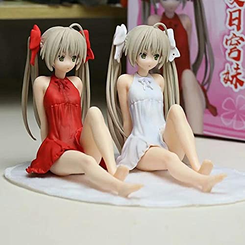 Factorydiy Figuras Anime Baratas Anime Yuanzhikong Kasuga Dome Summer Dome Chica Blanco/Rojo Postura sentada Modelo-B Alto Aprox11 CM de Juguetes para Regalo de Amigo