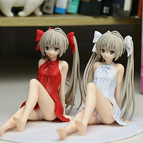 Factorydiy Figuras Anime Baratas Anime Yuanzhikong Kasuga Dome Summer Dome Chica Blanco/Rojo Postura sentada Modelo-B Alto Aprox11 CM de Juguetes para Regalo de Amigo