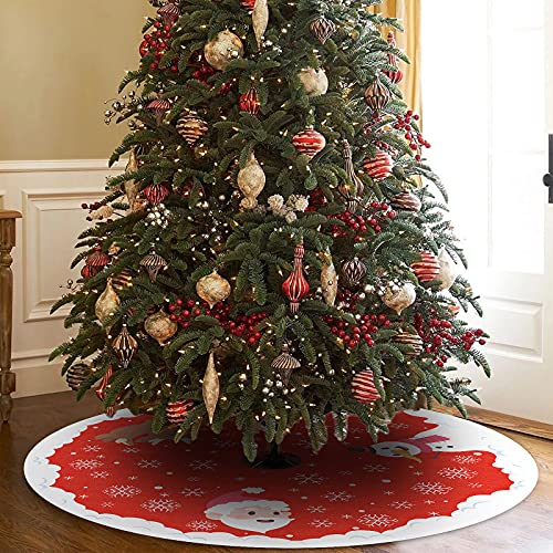Falda de árbol de Navidad, Fieltro Base del Árbol de Navidad, Fiesta de Navidad y Decoraciones para el Hogar, Copo de Nieve
