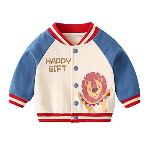 famuka chaqueta de bebé niño niña chaqueta de transición primavera verano ropa de bebé (Azul, 9-12 meses)